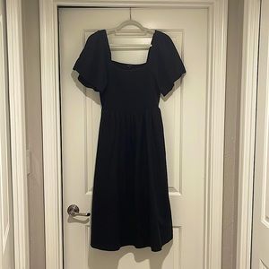 Madewell Black Midi Dress, Size XL